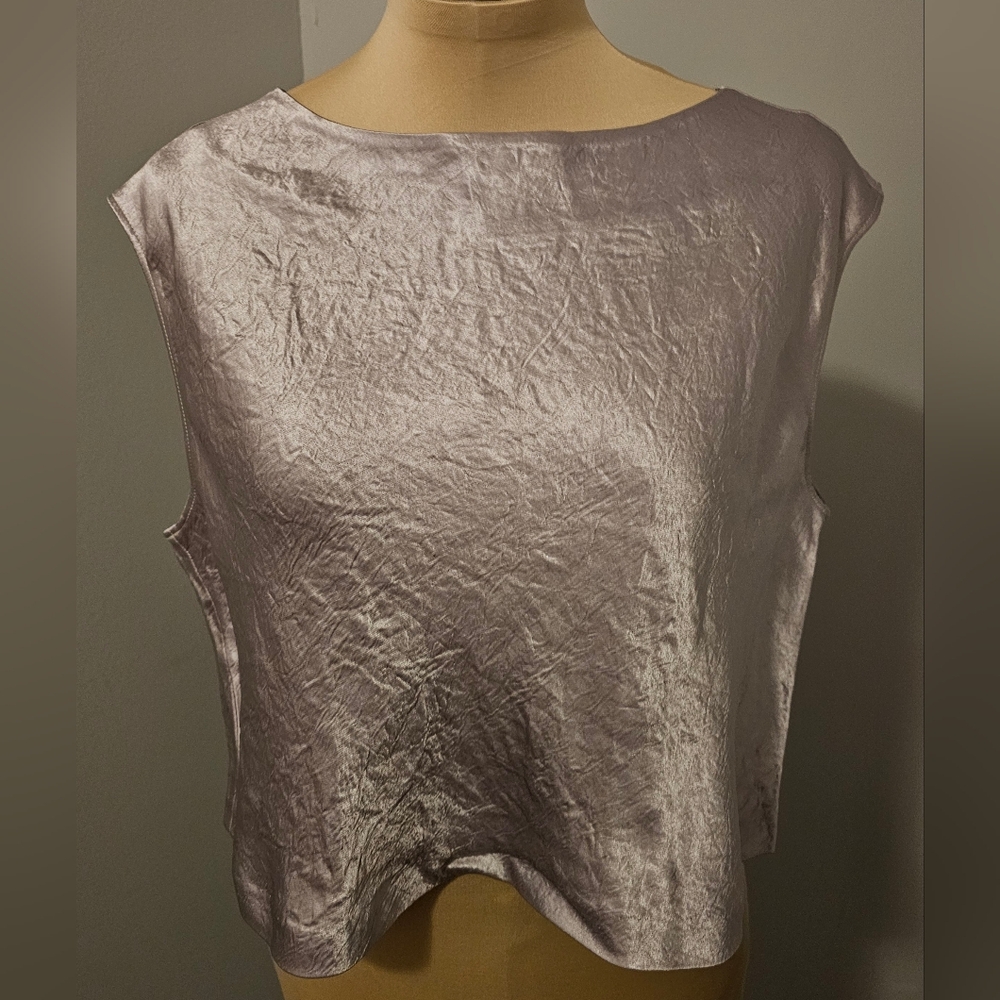 Banana Republic (BR) NWT Sleek Goldish Sleeveless Top Sz L